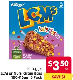 Spar LCM or Nutri Grain Bars offer