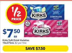 Ritchies Kirks Soft Drink Varieties offer