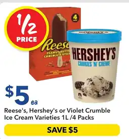 Ritchies Reese's, Hershey's or Violet Crumble Ice Cream offer