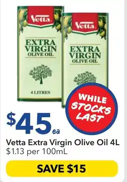 Ritchies Vetta Extra Virgin Olive Oil offer