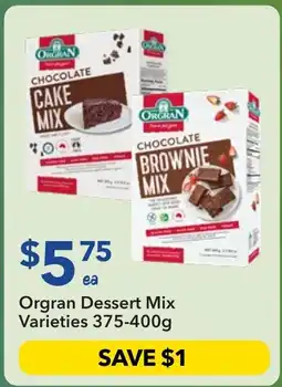 Ritchies Orgran Dessert Mix Varieties offer