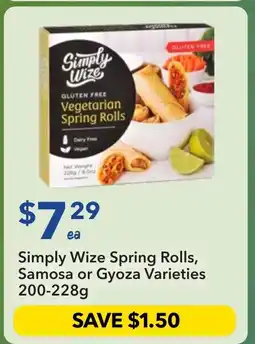 Ritchies Simply Wize Spring Rolls, Samosa or Gyoza Varieties offer