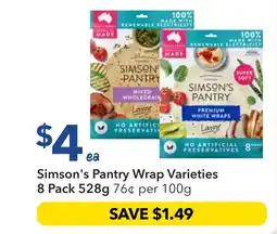 Ritchies Simson's Pantry Wrap offer