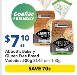 Ritchies Abbott's Bakery Gluten Free Bread offer