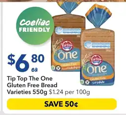 Ritchies Tip Top The One Gluten Free Bread offer