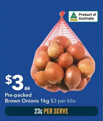 Ritchies Pre-packed Brown Onions offer