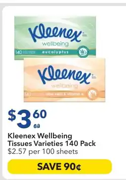 Ritchies Kleenex Wellbeing Tissues Varieties offer