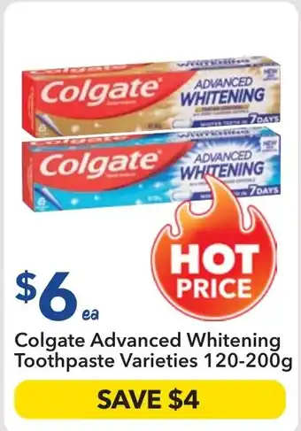 Ritchies Colgate Advanced Whitening Toothpaste offer