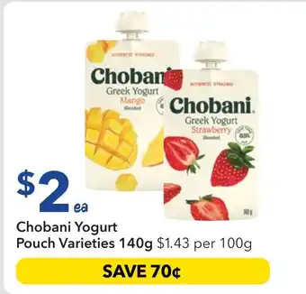 Ritchies Chobani Yogurt Pouch offer