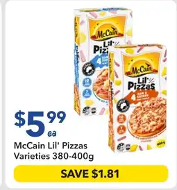 Ritchies McCain Lil' Pizzas Varieties offer