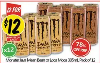 NQR Monster Java Mean Bean or Loca Moca offer