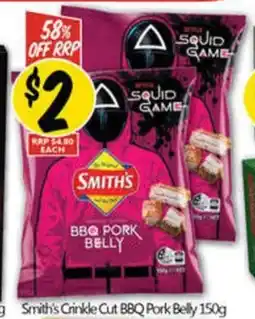 NQR Smith's Crinkle Cut BBQ Pork Belly offer