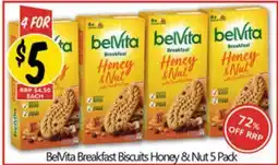 NQR BelVita Breakfast Biscuits Honey & Nut offer