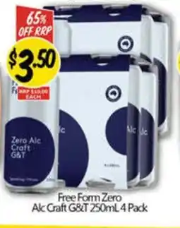 NQR Free Form Zero Alc Craft Zero Alc Craft G&T offer