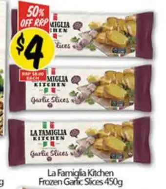 NQR La Famiglia Kitchen Frozen Garlic Slices offer