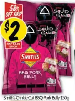 NQR Smith's Crinkle Cut BBQ Pork Belly offer