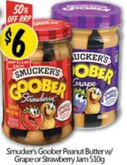 Smucker's Goober Peanut Butter w/ Grape or Strawberry Jam