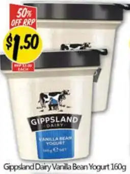 NQR Gippsland Dairy Vanilla Bean Yogurt offer