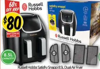 NQR Russell Hobbs Satisfry Snappi Dual Air Fryer offer