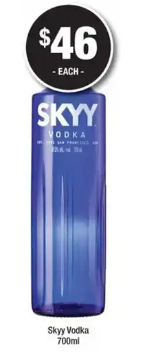 Bottler Skyy Vodka offer