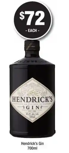 Bottler Hendrick's Gin offer