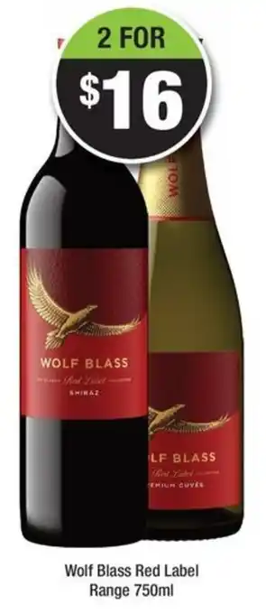 Bottler Wolf Blass Red Label Range offer