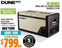 Anaconda Dune 4WD 75L Dual Zone Fridge/Freezer offer