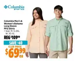 Anaconda Columbia Men's & Women's Bahama Long Sleeve PFG Shirts offer