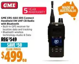 Anaconda GME XRS-660 XRS Connect Handheld 5W UHF CB Radio with Bluetooth offer