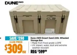 Anaconda Dune 4WD Desert Sand 220L Wheeled Storage Box offer