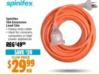 Anaconda Spinifex 15A Extension Lead offer