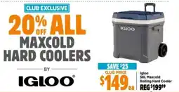 Anaconda Igloo Maxcold Rolling Hard Cooler offer