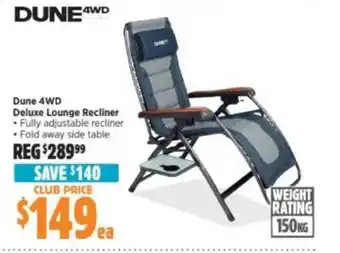 Anaconda DUNE 4WD Deluxe Lounge Recliner offer