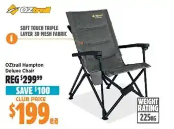 Anaconda OZtrail Hampton Deluxe Chair offer