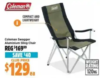 Anaconda Coleman Aluminium Sling Chair offer