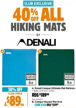 Anaconda Denali Camper Ultimate Mat Mattress, Camper Royale Mat offer