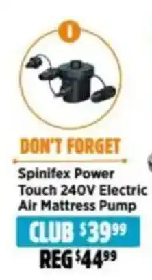 Anaconda Spinifex Power Touch 240V Electric offer