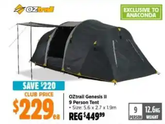 Anaconda OZtrail Genesis II offer