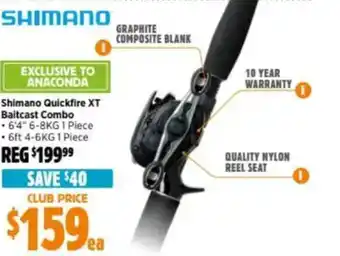 Anaconda Shimano Quickfire XT Baitcast Combo offer