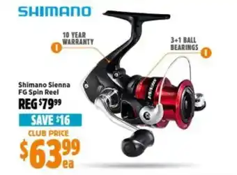 Anaconda Shimano Sienna FG Spin Reel offer