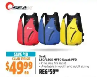 Anaconda Seak L50/L50S MF50 Kayak PFD offer