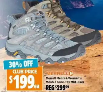 Anaconda Merrell Men's & Women's Moab 3 Gore-Tex Mid Hiker offer