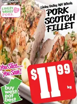 Farmer Jack's Linley Valley PORK SCOTCH FILLET offer