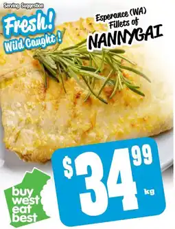 Farmer Jack's Esperance (WA) Fillets of NANNYGAI offer