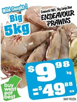 Farmer Jack's Exmouth (WA) ENDEAVOUR PRAWNS Large Raw offer