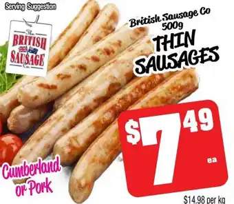 Farmer Jack's British Sausage Co offer