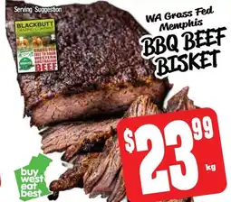 Farmer Jack's WA Grass Fed BBQ BEEF BISKET offer