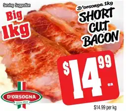 Farmer Jack's SHORT CUT BACON offer