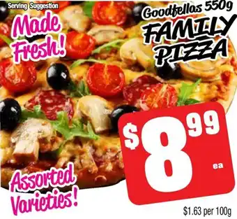 Farmer Jack's FAMILY PIZZA offer