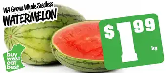 Farmer Jack's WA Grown Whole Seedless WATERMELON offer